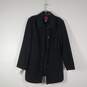 Womens Long Sleeve Pockets Snap Front Collared Trench Coat Size XL image number 1
