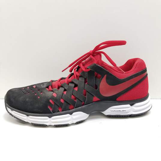 Nike Men's Lunar Fingertrap Red & Black Sneakers Size 11 image number 2