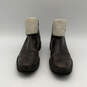 Womens Kenniston Fleece A1KEJ Gray Leather Round Toe Ankle Boots Size 8.5 image number 2