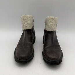 Womens Kenniston Fleece A1KEJ Gray Leather Round Toe Ankle Boots Size 8.5 alternative image