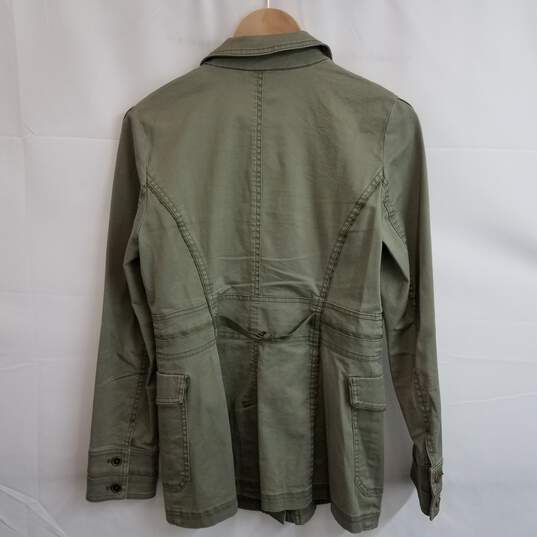Green military style jacket women's 4 image number 2