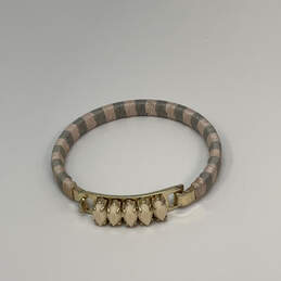 Designer J. Crew Gold-Tone Ivory Crystal Leaf Cut Stone Bangle Bracelet alternative image