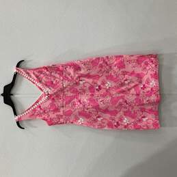 Lilly Pulitzer Womens Pink White Floral Lace Sleeveless Shift Dress Size 6 alternative image