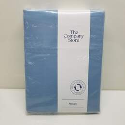 The Company Store Percale Sheet Set Porcelain Blue 100% Cotton