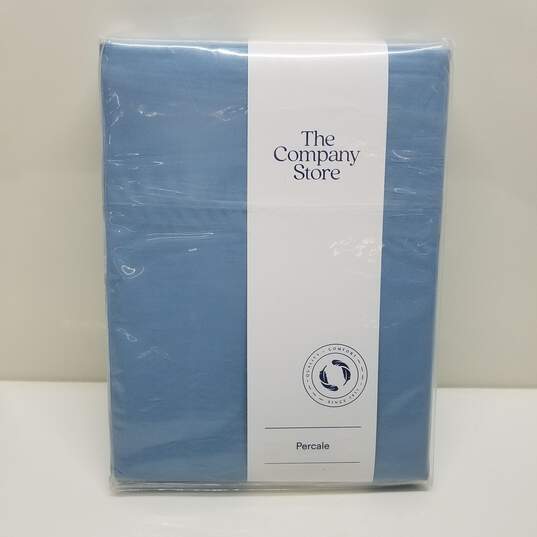 The Company Store Percale Sheet Set Porcelain Blue 100% Cotton image number 1