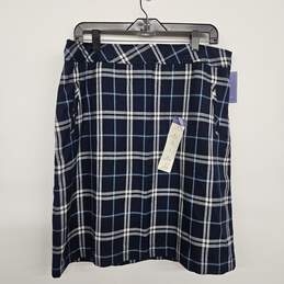 Navy Plaid Skirt