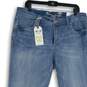 NWT Seven7 Womens Blue Denim Medium Wash Limited Edition Straight Jeans Size 16 image number 3