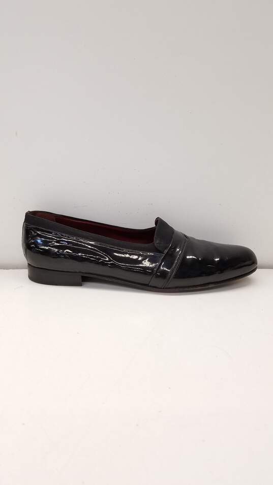 BALLY Italy Black Patent Leather Slip On Loafers Shoes Men's Size 12 M image number 1
