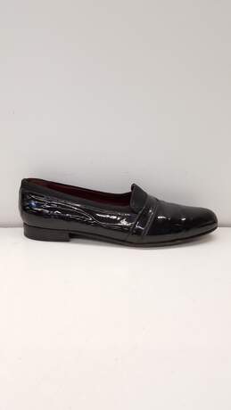 BALLY Italy Black Patent Leather Slip On Loafers Shoes Men's Size 12 M