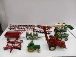 10 pc Assorted Bundle of Metal Vintage Tractor Toys