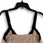NWT Womens Beige Black V-Neck Adjustable Strap Camisole Tank Top Size L image number 4
