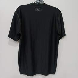Mens Black Heatgear Short Sleeve Crew Neck Pullover T Shirt Size Medium alternative image