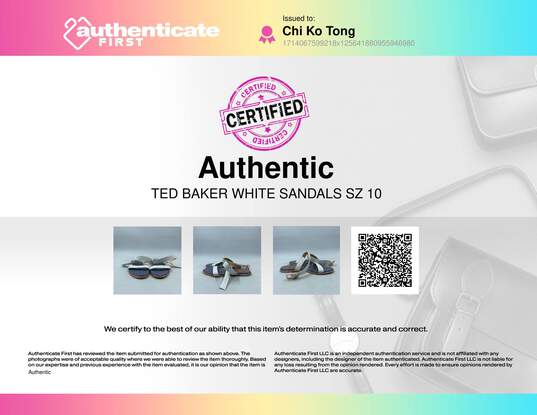 Ted Baker White sandal Sandal Women 10 image number 9