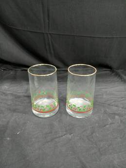 2 Vintage 1984 Arbys Christmas Collection Glasses