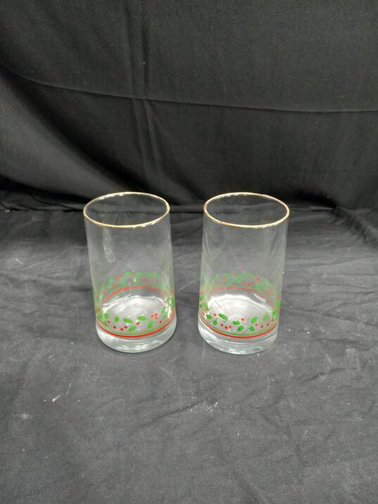 2 Vintage 1984 Arbys Christmas Collection Glasses image number 1