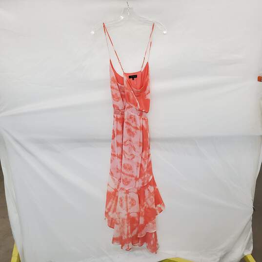 1. State Coral & White High Low Hem Sleeveless Midi Dress WM Size M image number 2