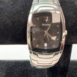 Designer Bulova C876727 Silver-Tone Strap Stainless Steel Analog Wristwatch