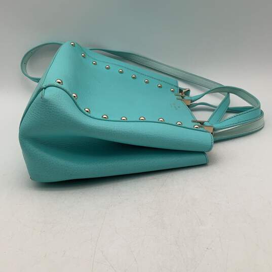 Kate Spade Womens Light Blue Studded Magnetic Detachable Strap Crossbody Purse image number 5