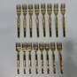 Bamboo Gold Tone 52pc Flatware Set in Wood Case image number 4