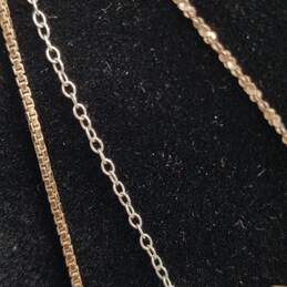 Sterling Silver Assorted Gemstone Pendant Necklace Bundle 3pcs 16.8g alternative image
