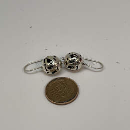 Designer Silpada Sterling Silver Chunky Carved Ball Bead Drop Earrings alternative image