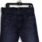 Mens Blue Denim Dark Wash 5-Pocket Design Straight Leg Jeans Size 33 image number 3