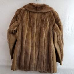 Vintage Victor Nelson Furs Seattle Brown Mink & Leather Coat Size S alternative image