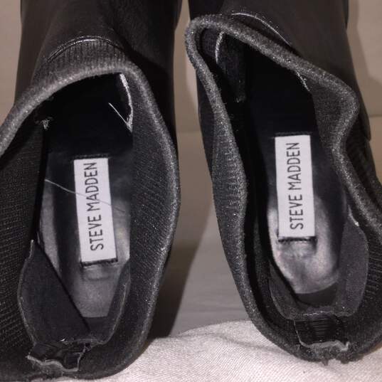 Steve Madden Leather Erika Ankle Boots Black 8.5 image number 6