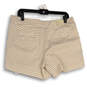 NWT Womens Beige Flat Front Pockets Pull-On City Fit Chino Shorts Size 10 image number 2