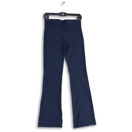Womens Blue Dotted Flat Front Stretch Bootcut Leg Dress Pants Size XS alternative image