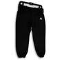 Womens Black Pockets Flat Front Tapered Leg Cropped Jogger Pants Size M image number 1