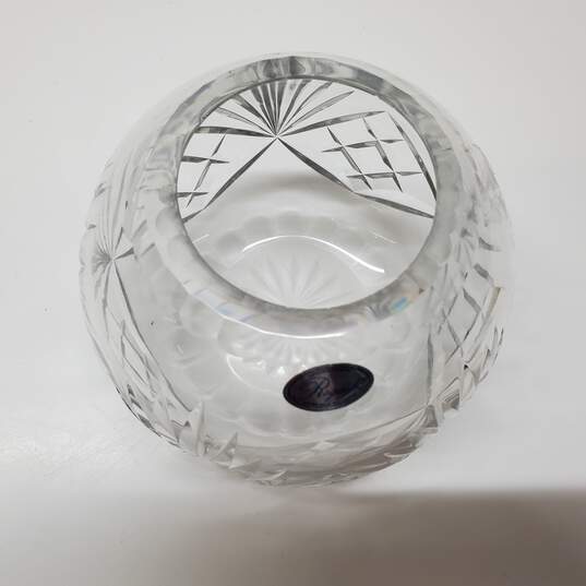Gorgeous Vintage Rogaska Lead Crystal Globe Shaped Crystal Bowl/Vase 5in Tall image number 3