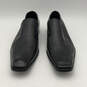 NWT Mens Wesley 83FW17 Black Leather Square Toe Slip-On Loafer Shoes Sz 9 image number 2