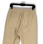 Womens Tan Flat Front Slash Pockets Stretch Straight Leg Ankle Pants Size 4 image number 4