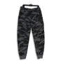 NWT Mens Black Gray Camouflage Drawstring Tapered Leg Jogger Pants Size L image number 1
