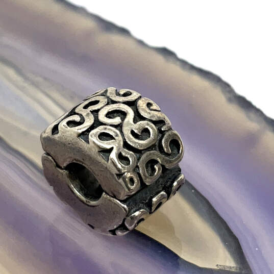 Designer Pandora 925 ALE Sterling Silver Moments Swirls Clip Beaded Charm image number 2