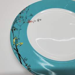 Lenox Chirp Lot 3 Plates Dinner 11" Floral Turquoise Simply Fine Bone China USA alternative image