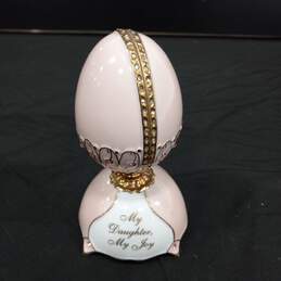 Precious Jewel Treasured Daughter Pink Egg Music Box