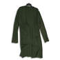 Womens Green Long Sleeve Knitted Open Front Cardigan Sweater Size Large image number 1