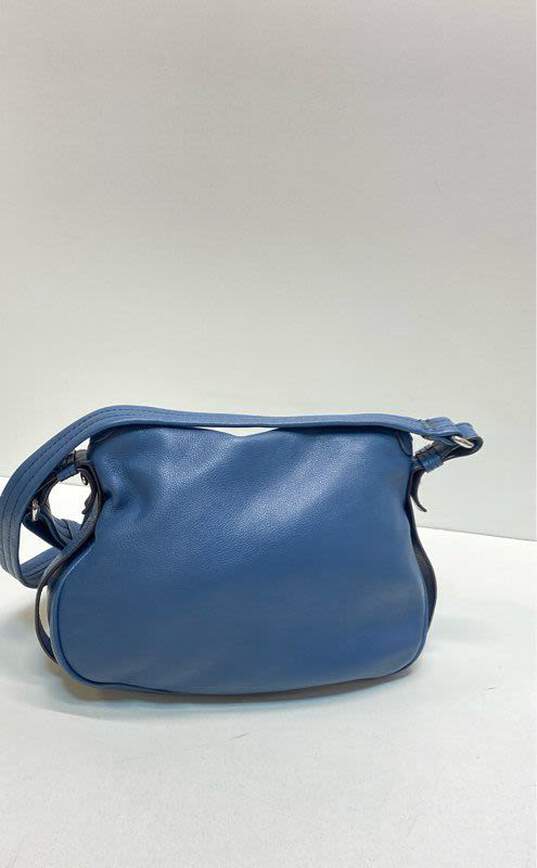 Marc Jacobs Leather Turnlock Shoulder Bag Blue image number 2