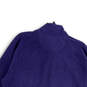 Mens Blue Fleece Mock Neck Long Sleeve 1/4 Zip Pullover Jacket Size L Tall image number 4