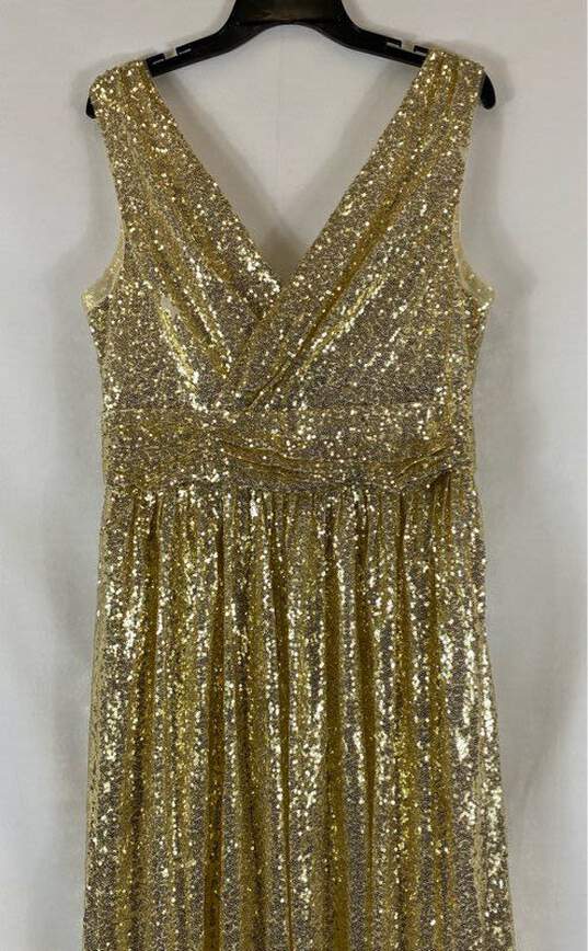 Kate Kasin Gold Formal Dress - Size X Large image number 6