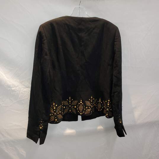 Dana Buchman Black Wool Blend Blazer Jacket NWT Size 8 image number 2