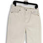 NWT Womens White Denim High Rise Light Wash Pockets Flared Jeans Size 30 image number 3