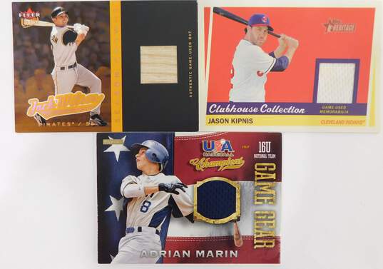 3 MLB Game Used/Game Worn Memorabilia Cards image number 1
