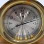 Bey-Berk Brass & Wood & Quartz Mantel Clock image number 3