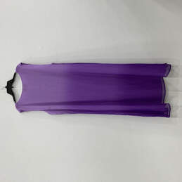 Womens Purple Ombre Sleeveless Round Neck Pullover Shift Dress Size 26W alternative image
