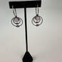 Designer Pandora 925 ALE Sterling Silver Amethyst Double Hoop Earrings image number 1