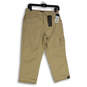 NWT Womens Tan Flex-To-Go Relaxed Fit Cargo Pocket Capri Pants Size M image number 1