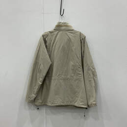 Mens Beige Mock Neck Long Sleeve Full Zip Softshell Military Jacket Size XL alternative image
